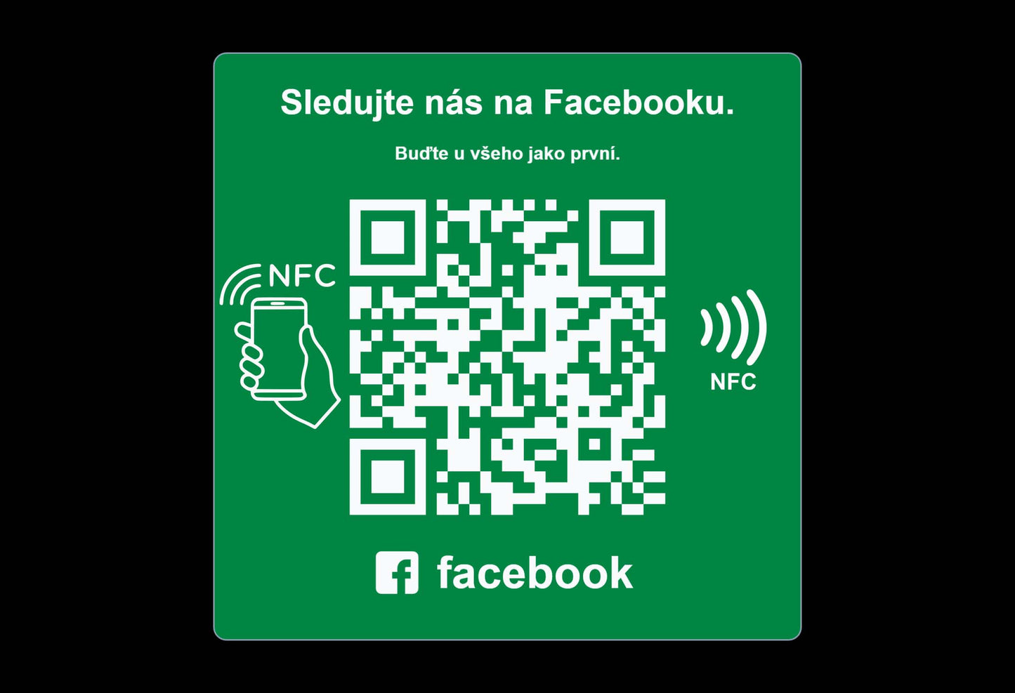 NFC + QR cedulka pro Facebook | Anti-Metal NFC
