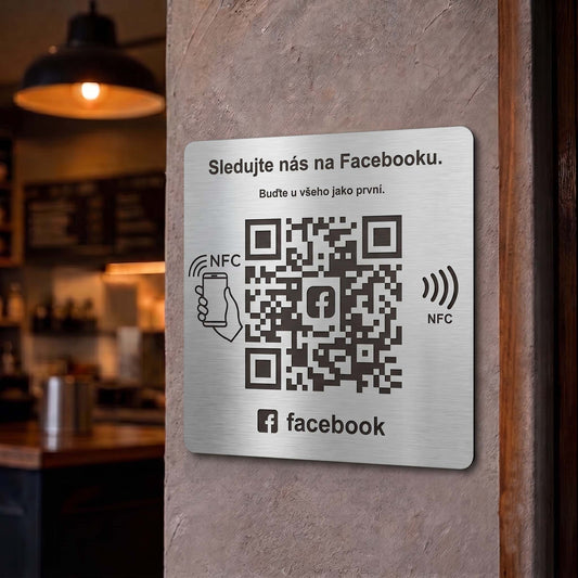 NFC + QR cedulka pro Facebook | Anti-Metal NFC