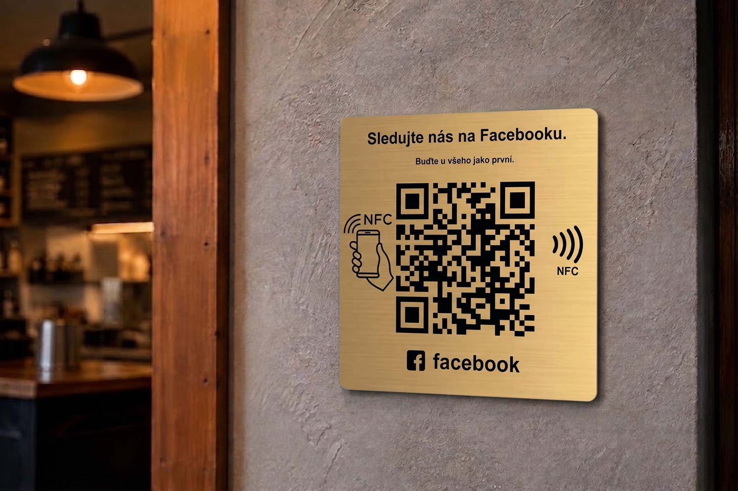 NFC + QR cedulka pro Facebook | Anti-Metal NFC