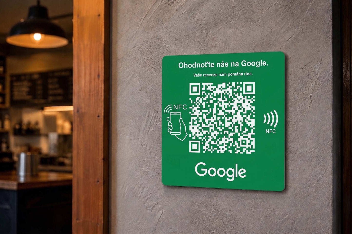 NFC + QR cedulka pro Google recenze | Anti-Metal NFC