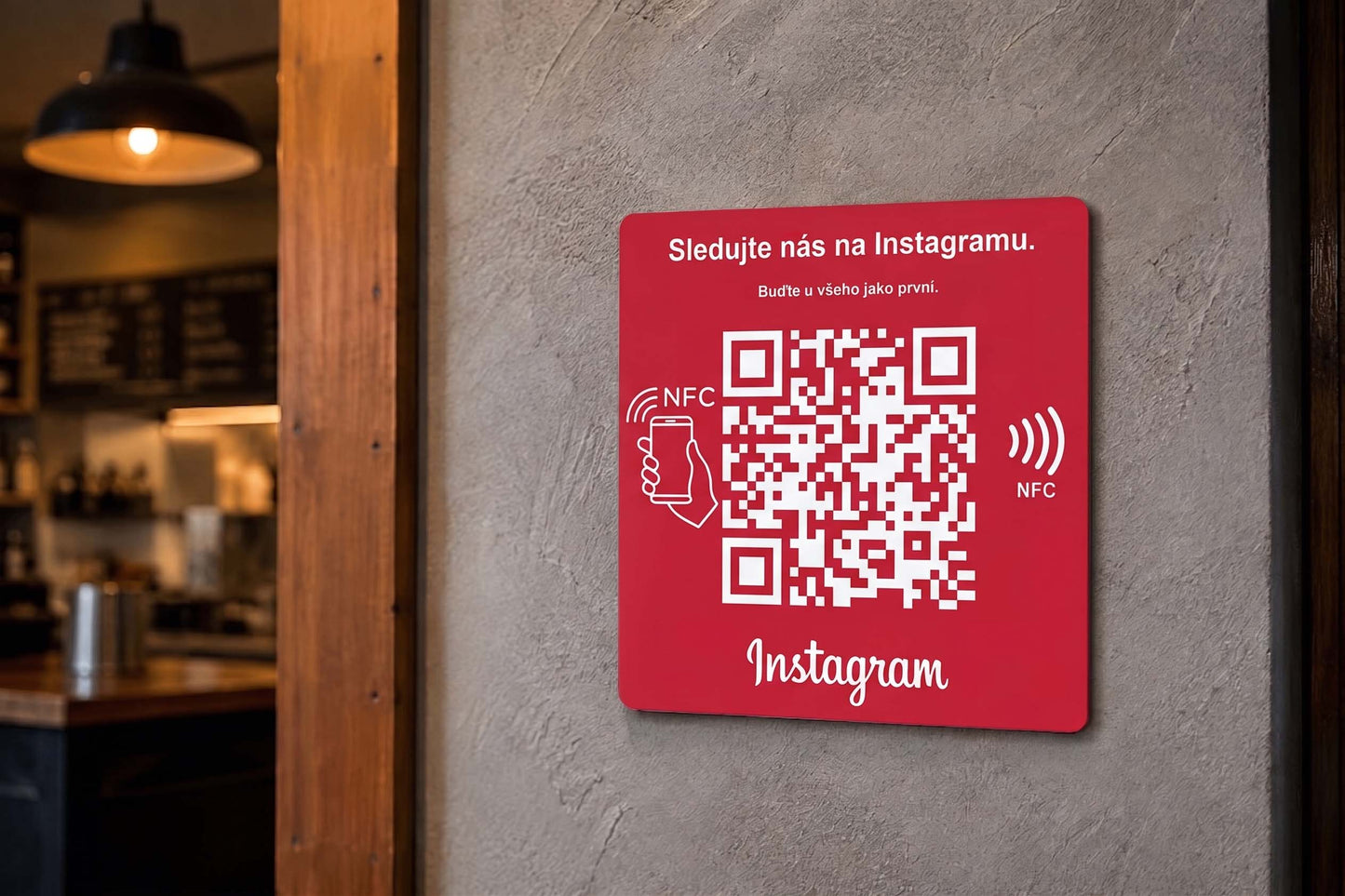 NFC + QR cedulka pro Instagram | Anti-Metal NFC