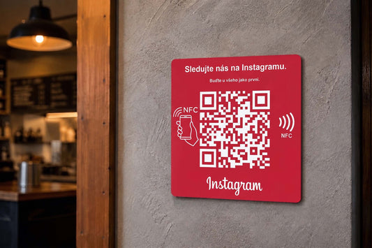 NFC + QR cedulka pro Instagram | Anti-Metal NFC