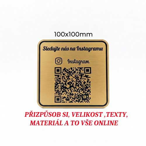 Informační piktogram Instagram – s vlastním QR kódem
