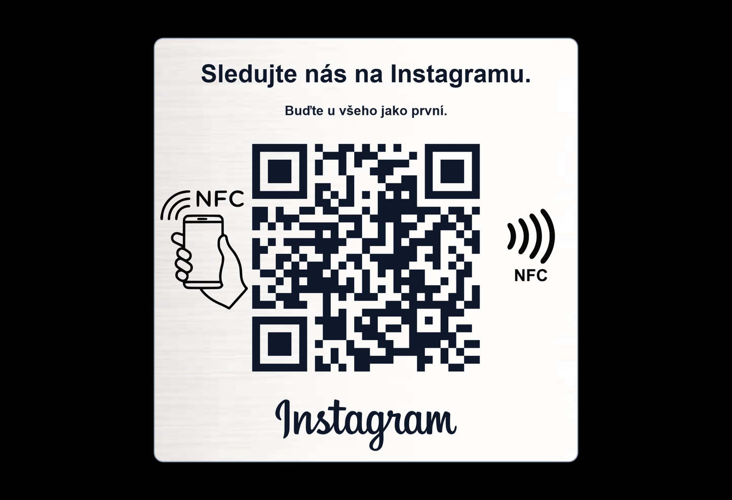 NFC + QR cedulka pro Instagram | Anti-Metal NFC