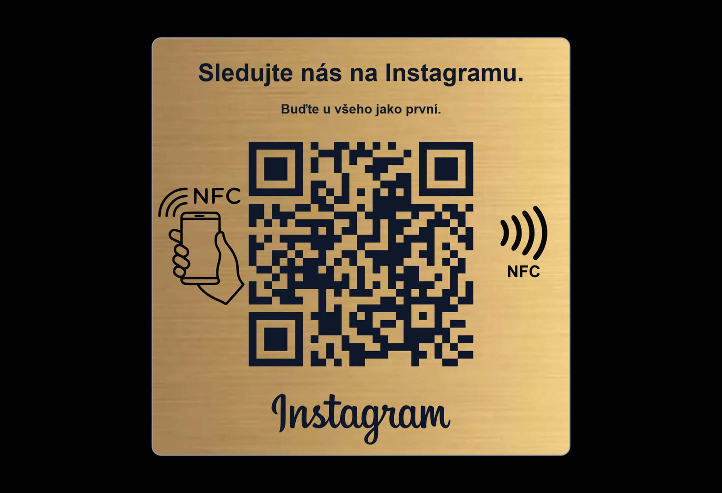 NFC + QR cedulka pro Instagram | Anti-Metal NFC