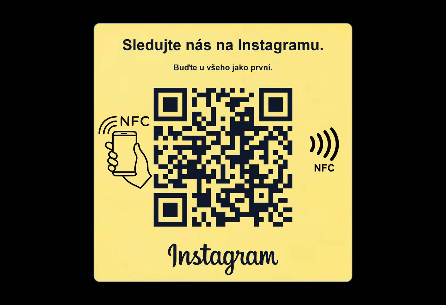 NFC + QR cedulka pro Instagram | Anti-Metal NFC