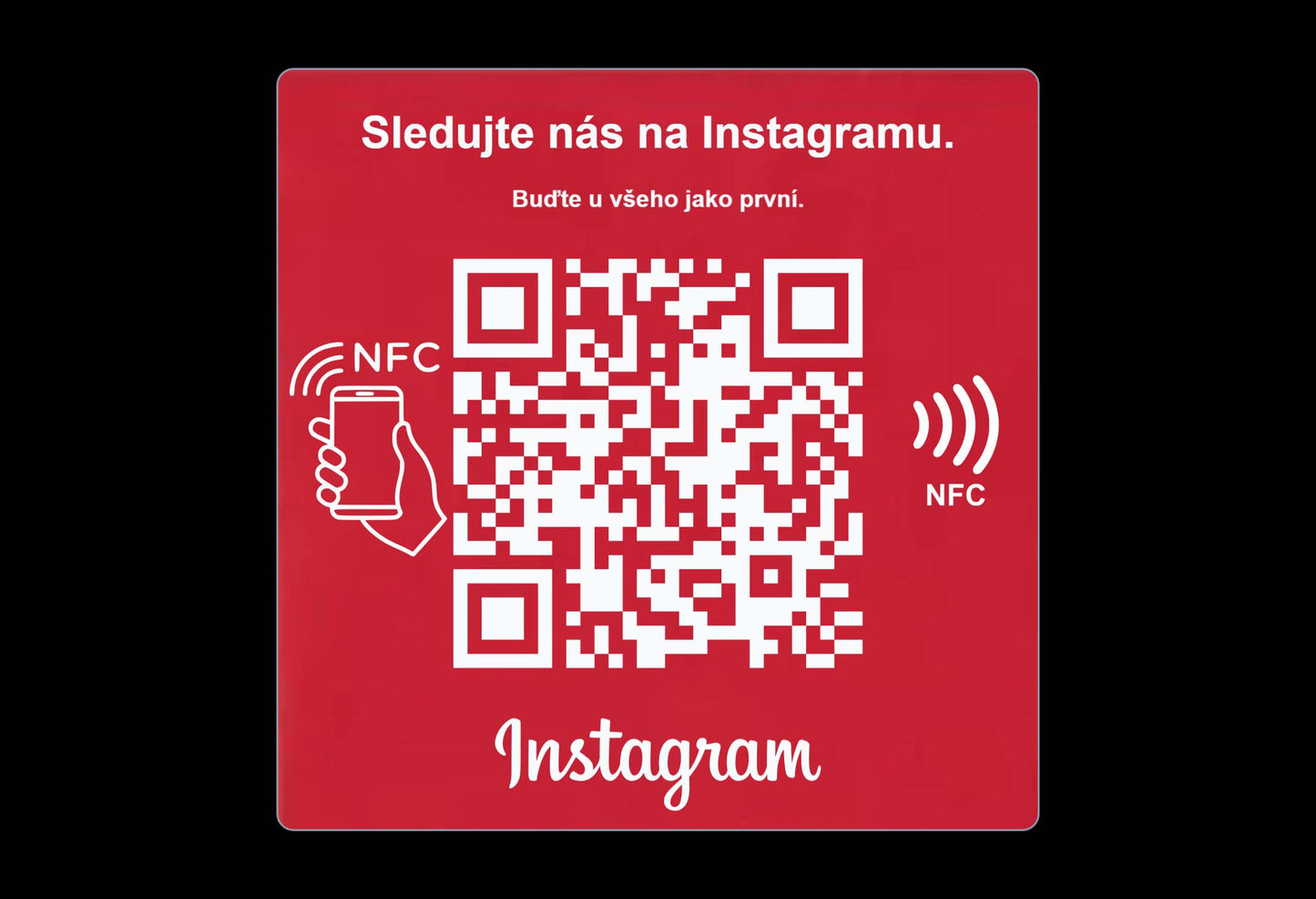 NFC + QR cedulka pro Instagram | Anti-Metal NFC