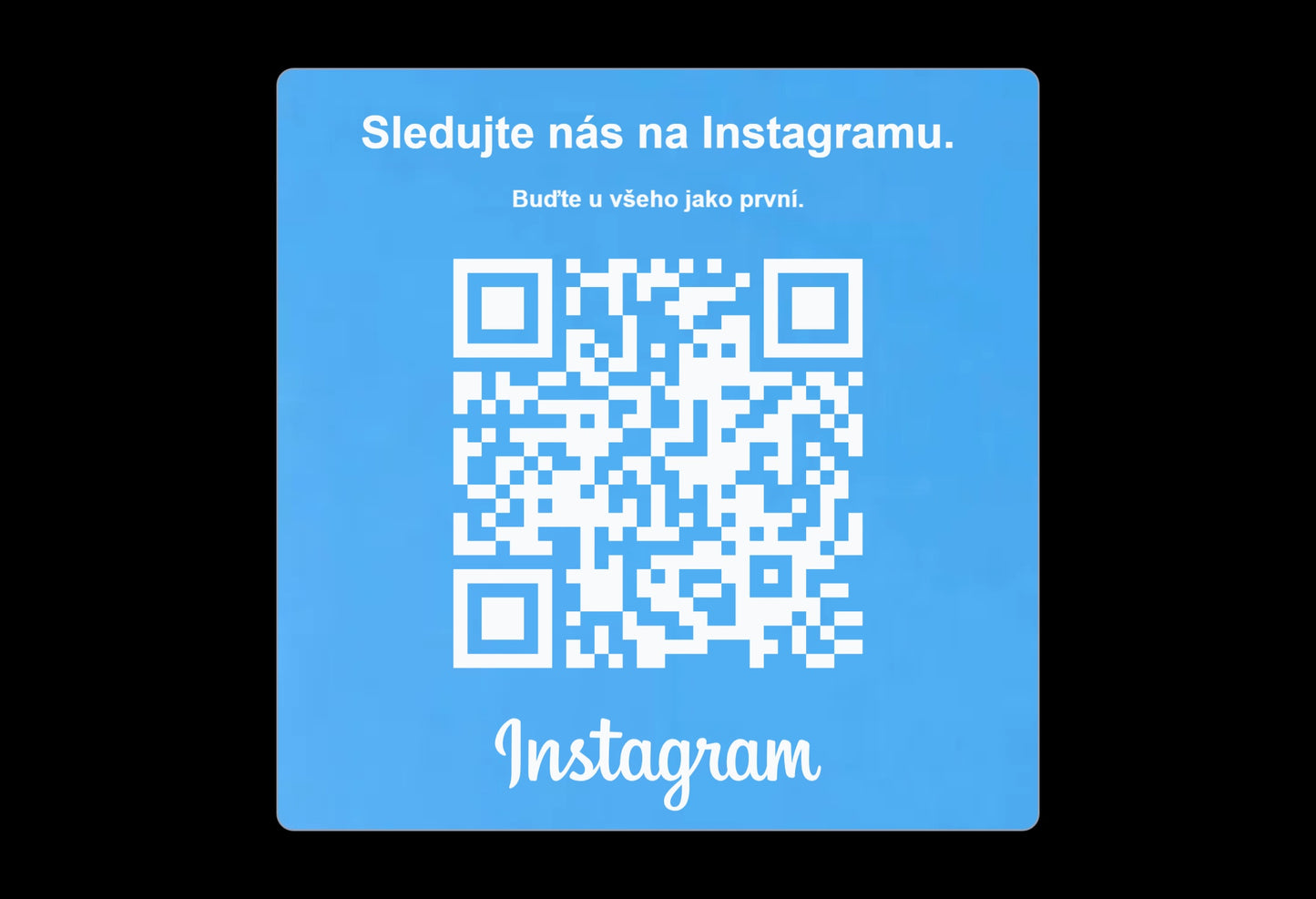 QR cedulka pro Instagram | Gravírovaná tabulka s QR kódem
