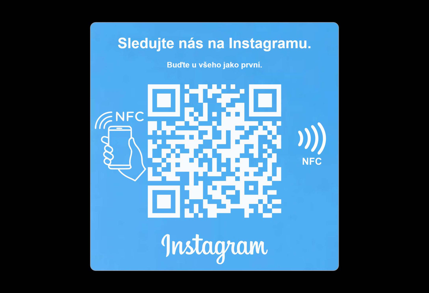 NFC + QR cedulka pro Instagram | Anti-Metal NFC
