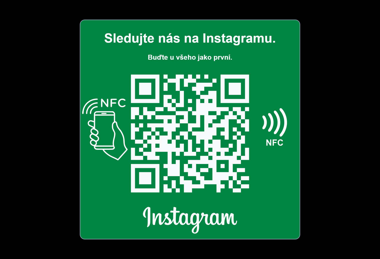 NFC + QR cedulka pro Instagram | Anti-Metal NFC