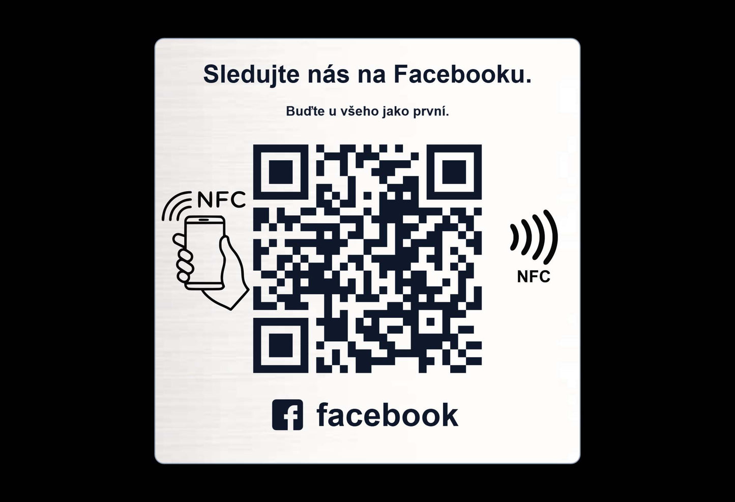 NFC + QR cedulka pro Facebook | Anti-Metal NFC