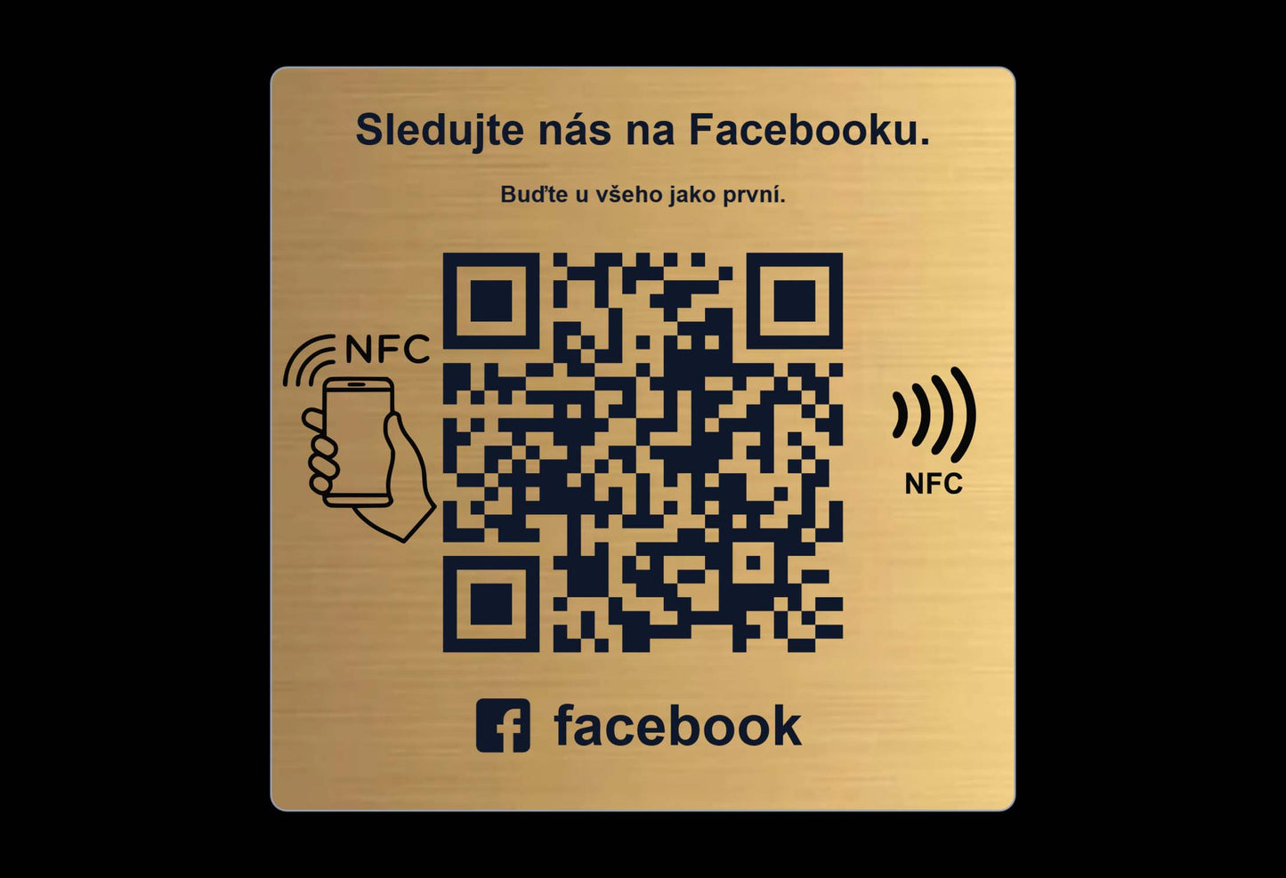 NFC + QR cedulka pro Facebook | Anti-Metal NFC