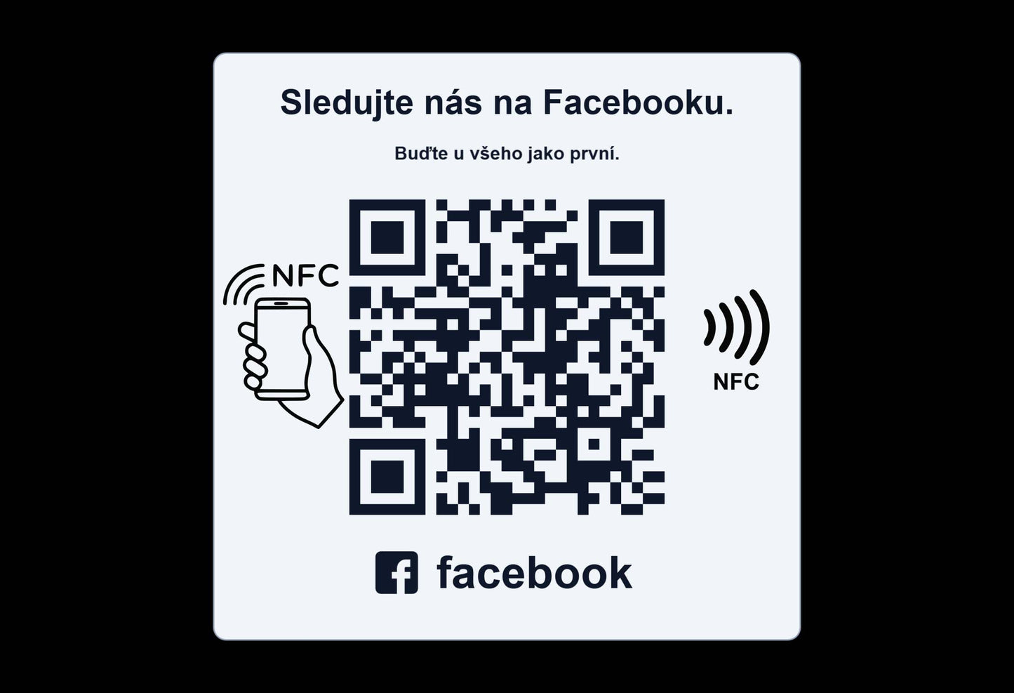 NFC + QR cedulka pro Facebook | Anti-Metal NFC