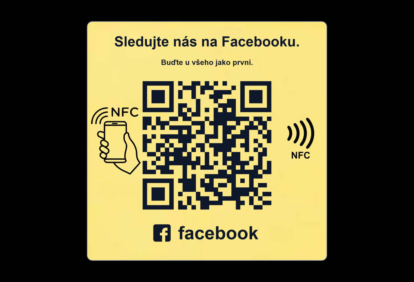 NFC + QR cedulka pro Facebook | Anti-Metal NFC