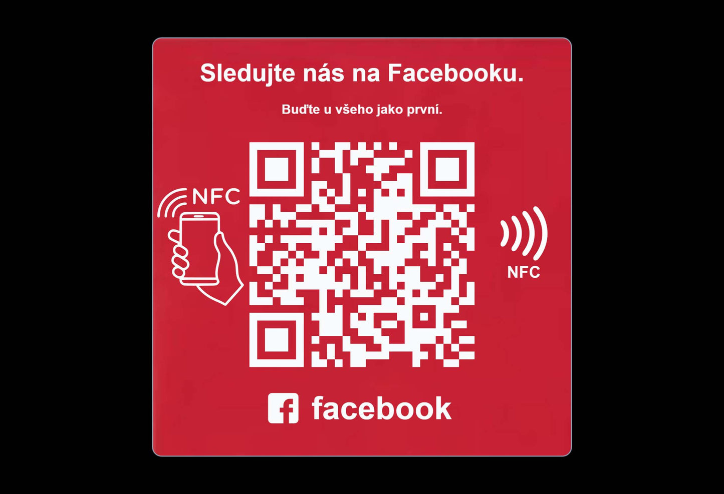 NFC + QR cedulka pro Facebook | Anti-Metal NFC