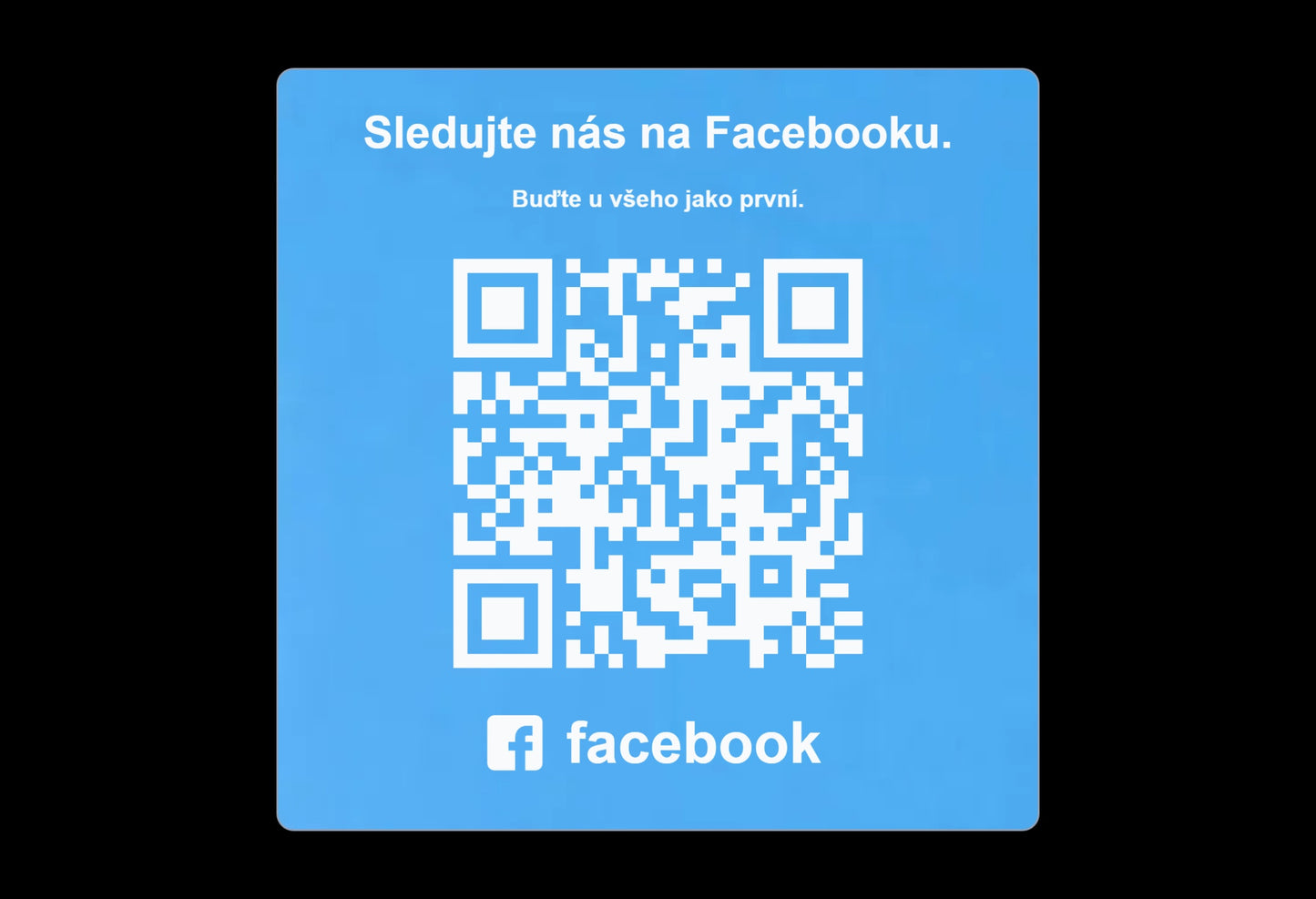 QR cedulka pro Facebook | Gravírovaná tabulka s QR kódem