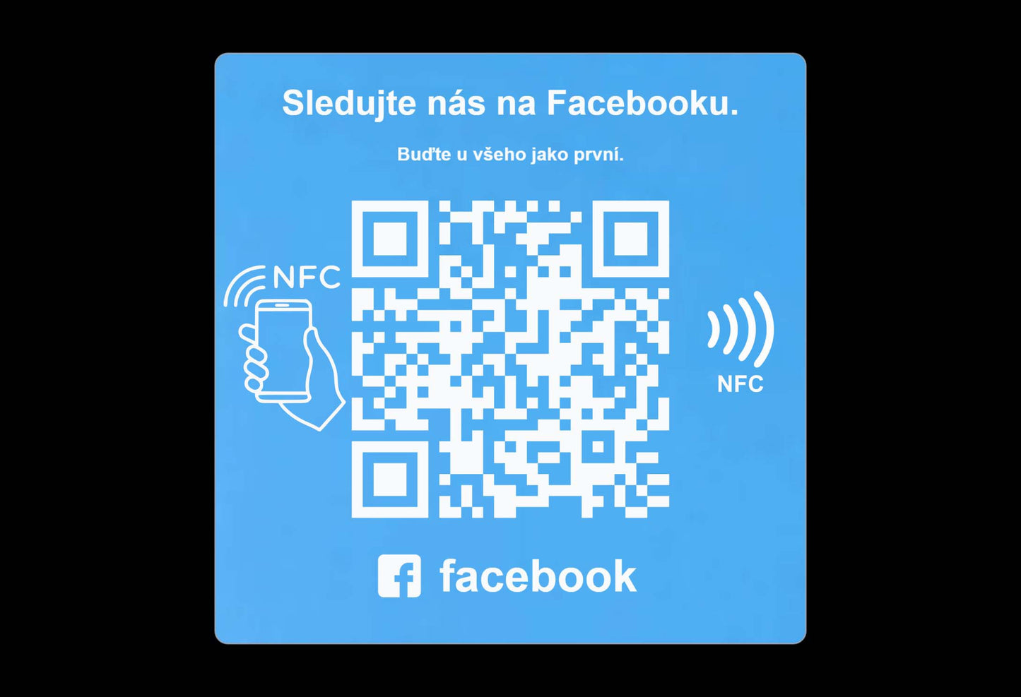 NFC + QR cedulka pro Facebook | Anti-Metal NFC