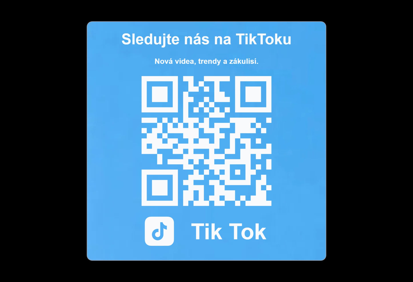 QR cedulka pro TikTok | Gravírovaná tabulka s QR kódem