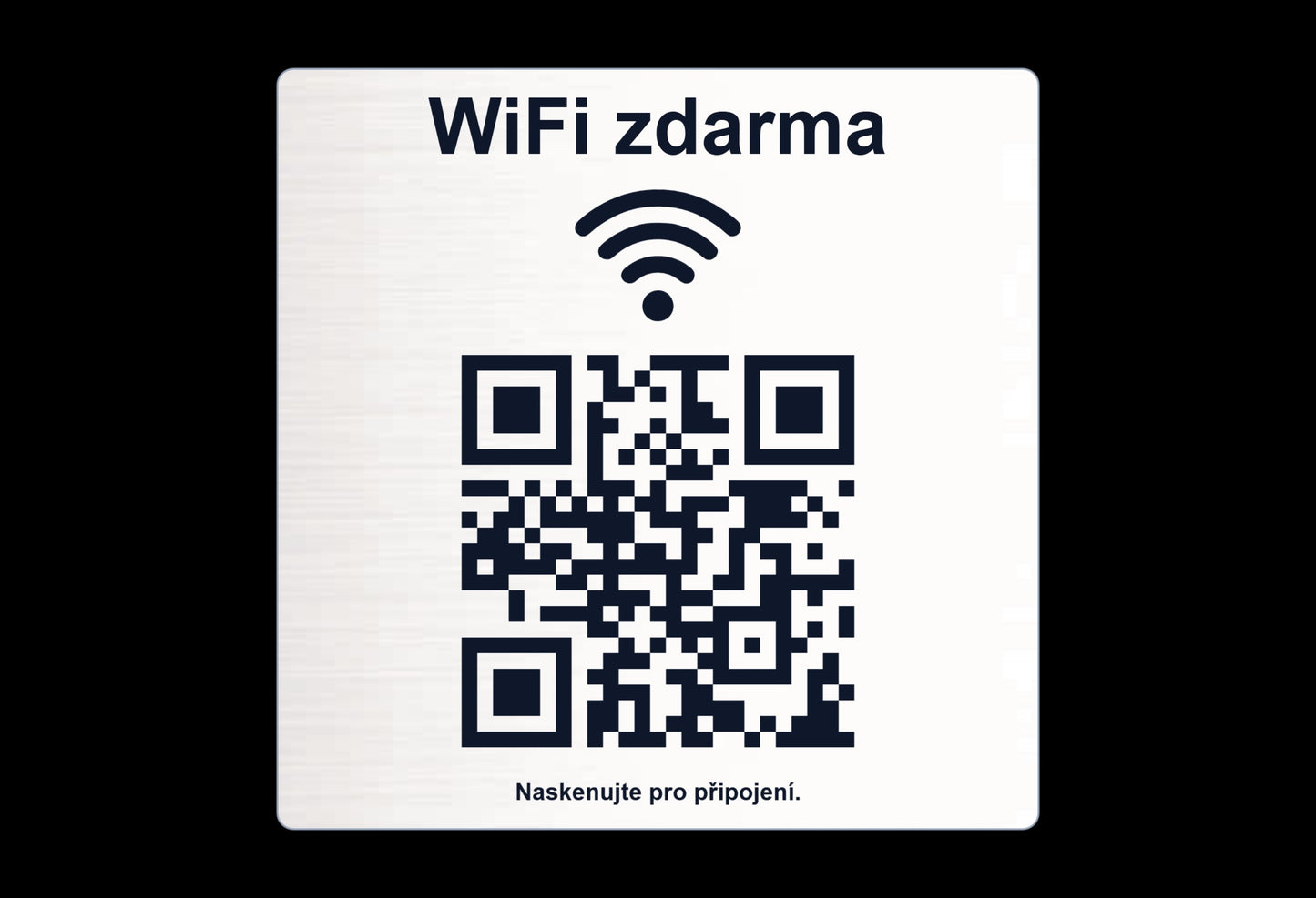 QR cedulka pro WiFi | Gravírovaná tabulka s QR kódem