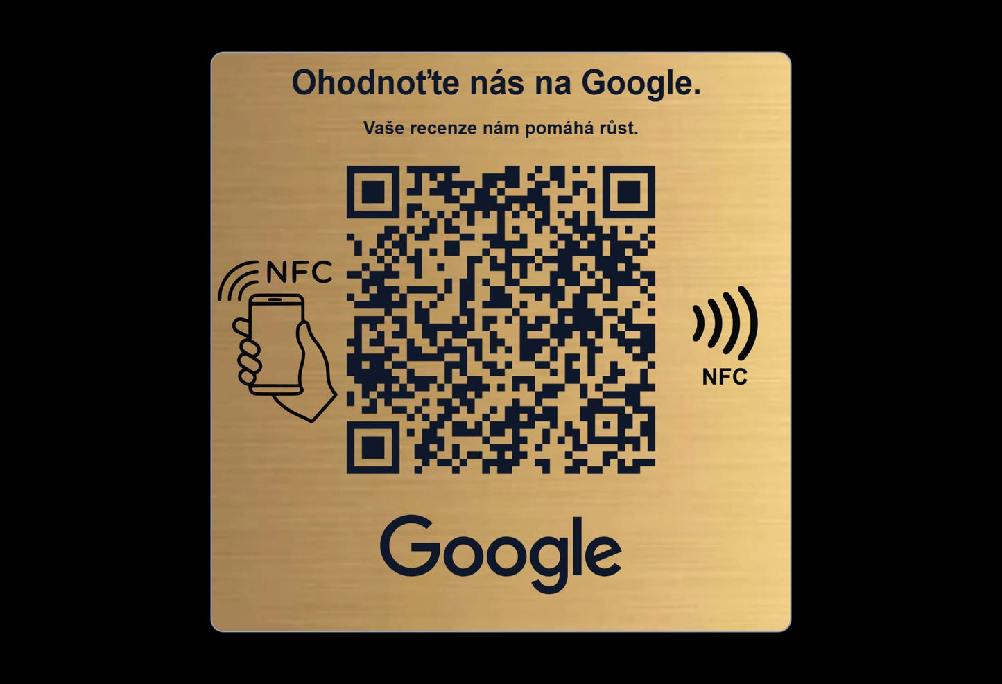 NFC + QR cedulka pro Google recenze | Anti-Metal NFC