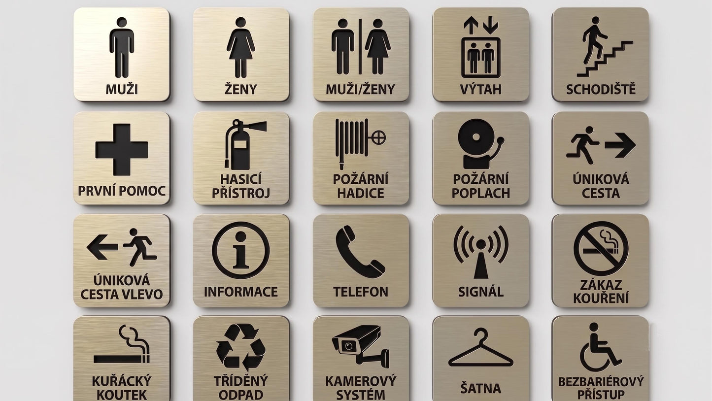 WC, Úklid - Tabulka, cedulka, piktogram  na dveře – na přání