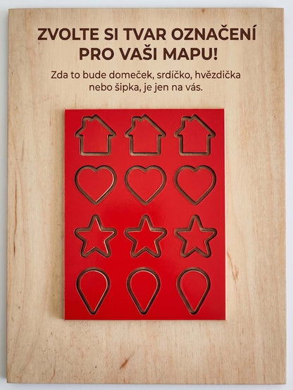 3D Dřevěná mapa vzpomínek na míru: Váš příběh ve dřevě