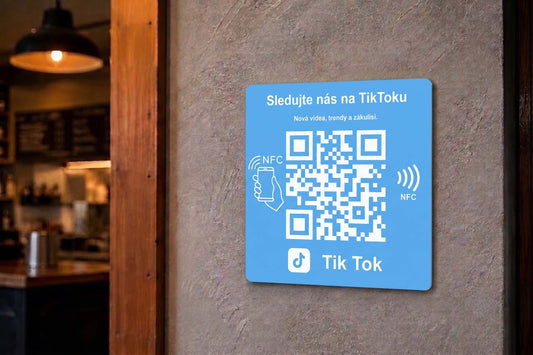 NFC + QR cedulka pro TikTok | Anti-Metal NFC