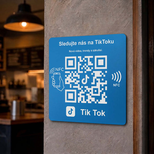 NFC + QR cedulka pro TikTok | Anti-Metal NFC