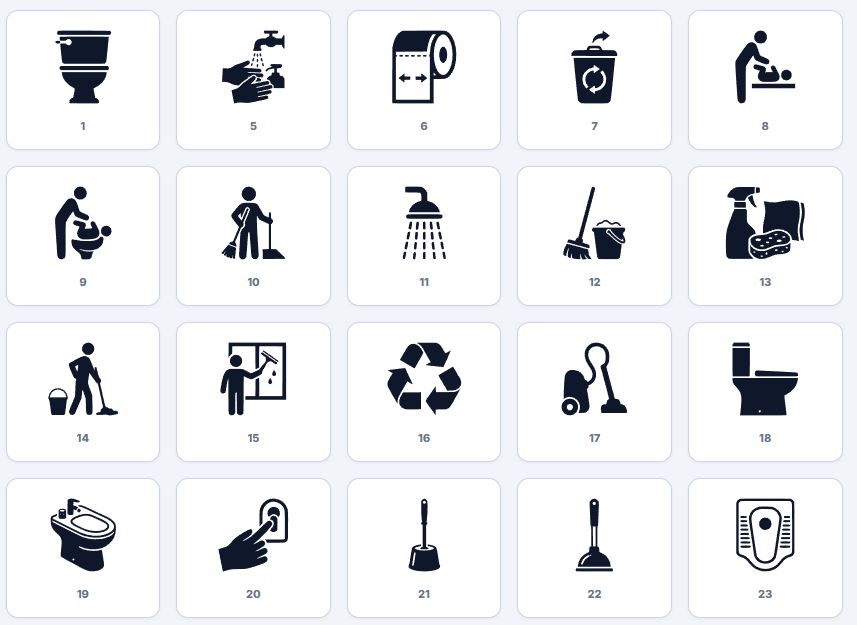WC, Úklid - Tabulka, cedulka, piktogram  na dveře – na přání