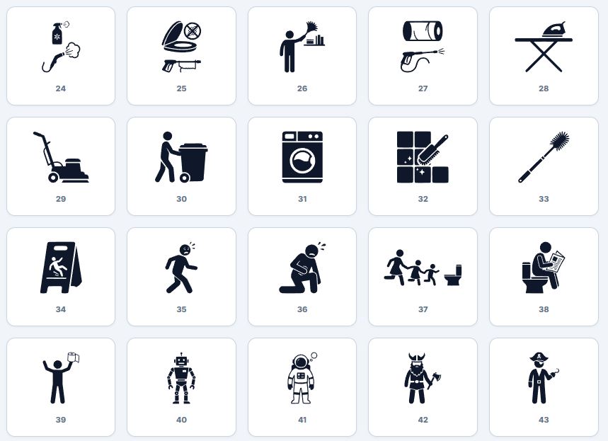 WC, Úklid - Tabulka, cedulka, piktogram  na dveře – na přání