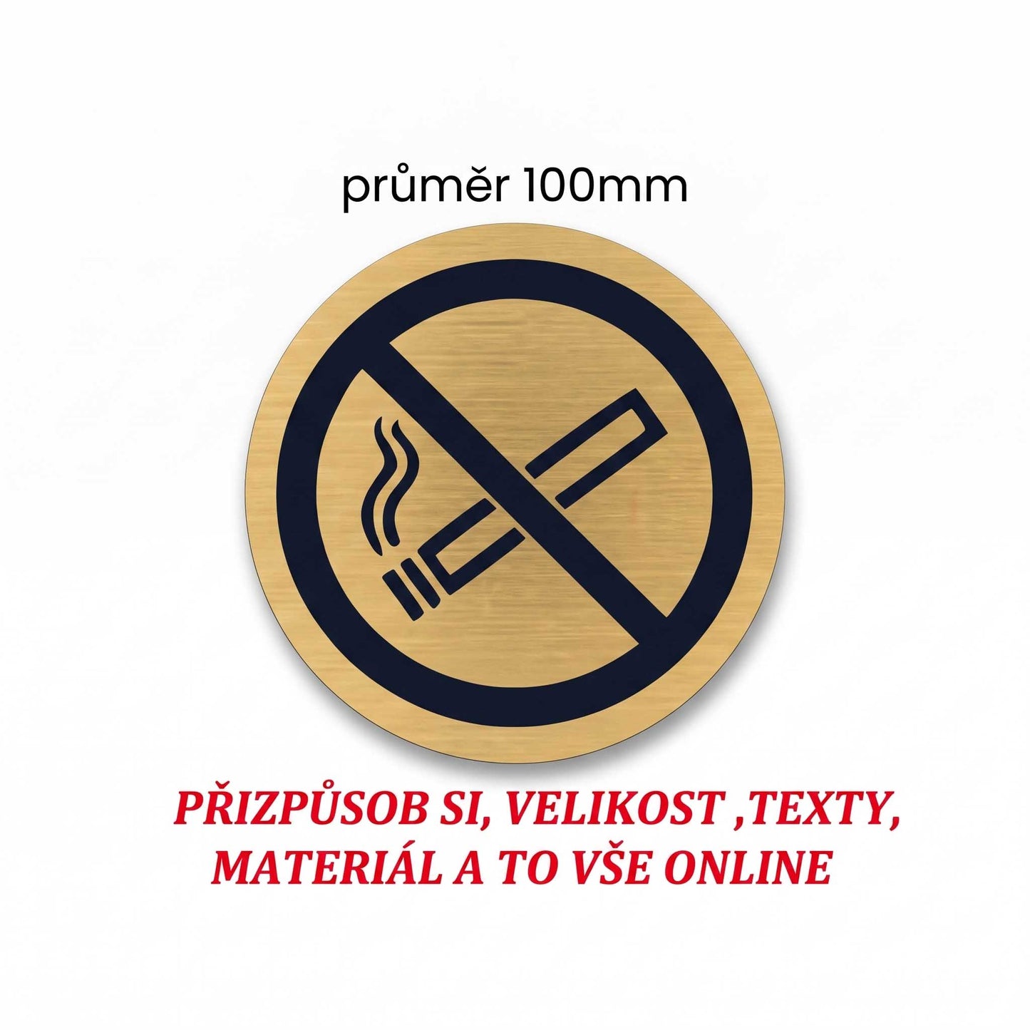 Informační piktogram zákaz kouření - možnost s vlastním textem