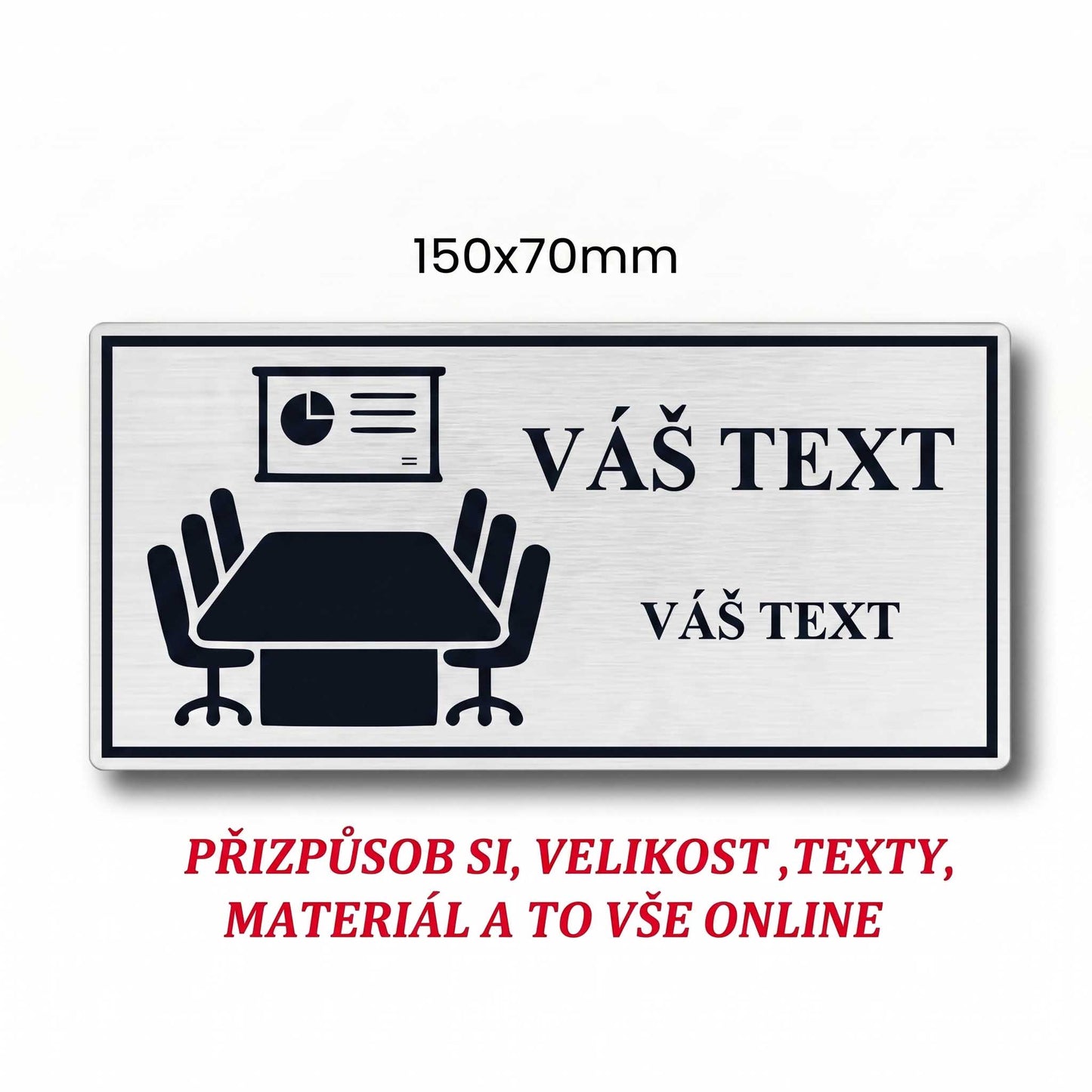 Informační piktogram kancelář, zasedací místnost - s vlastním textem